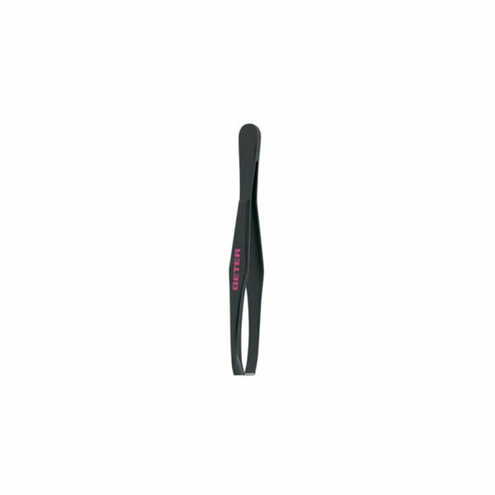 Schwarze Pinzette mit gerader Spitze 7,5 cm