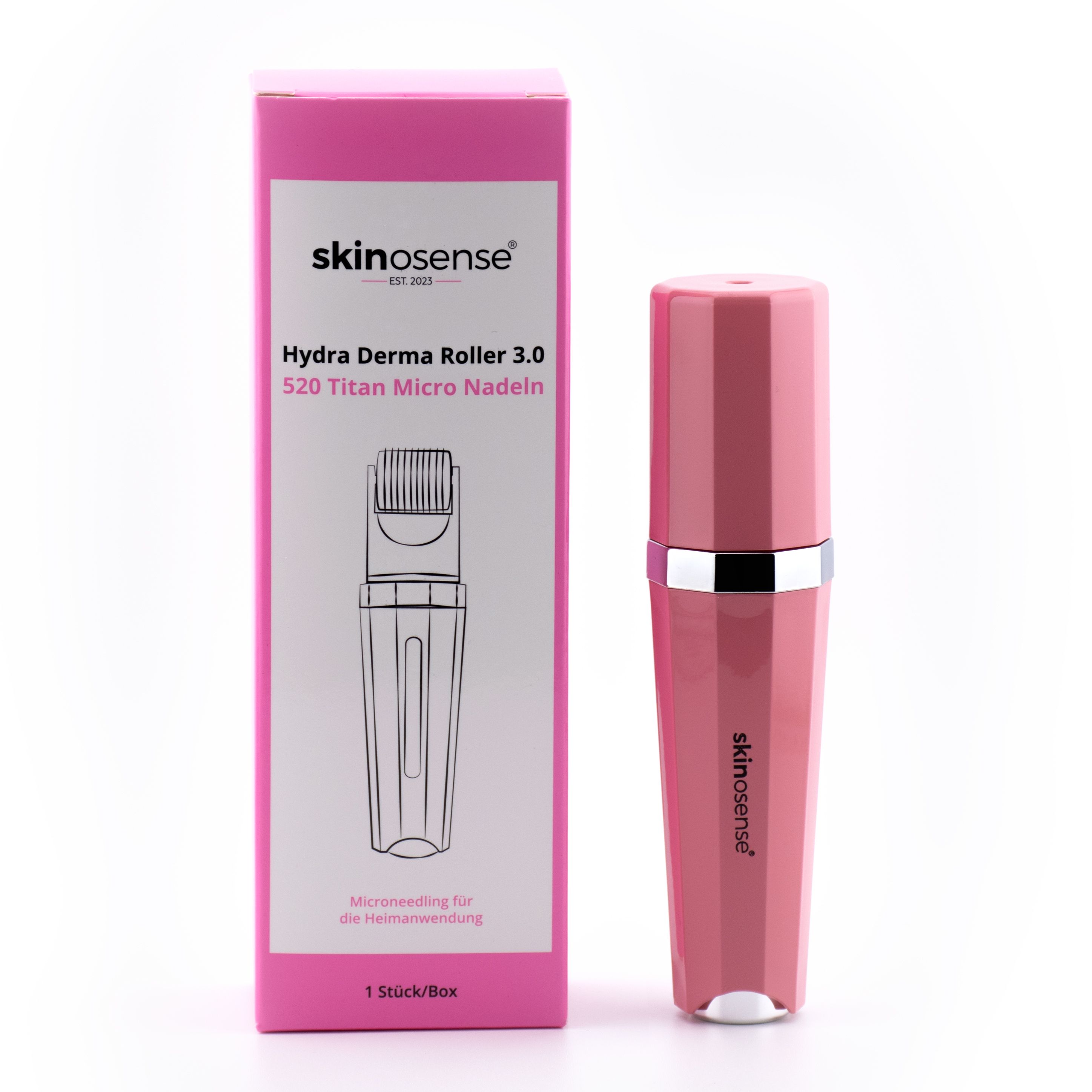 Skinosense Hydra Derma Roller 3.0 mit 520 Titan-Mikronadeln