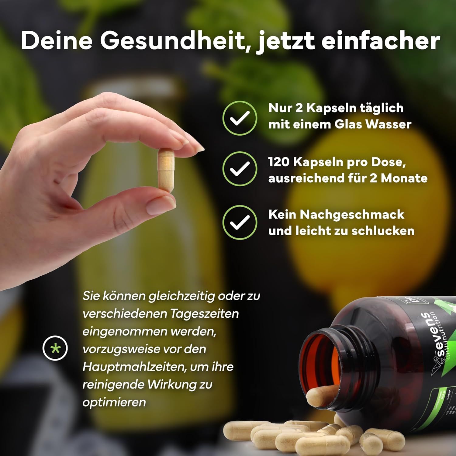 SEVENS NUTRITION Mariendistel, Artischocke & Löwenzahn Komplex Kapseln