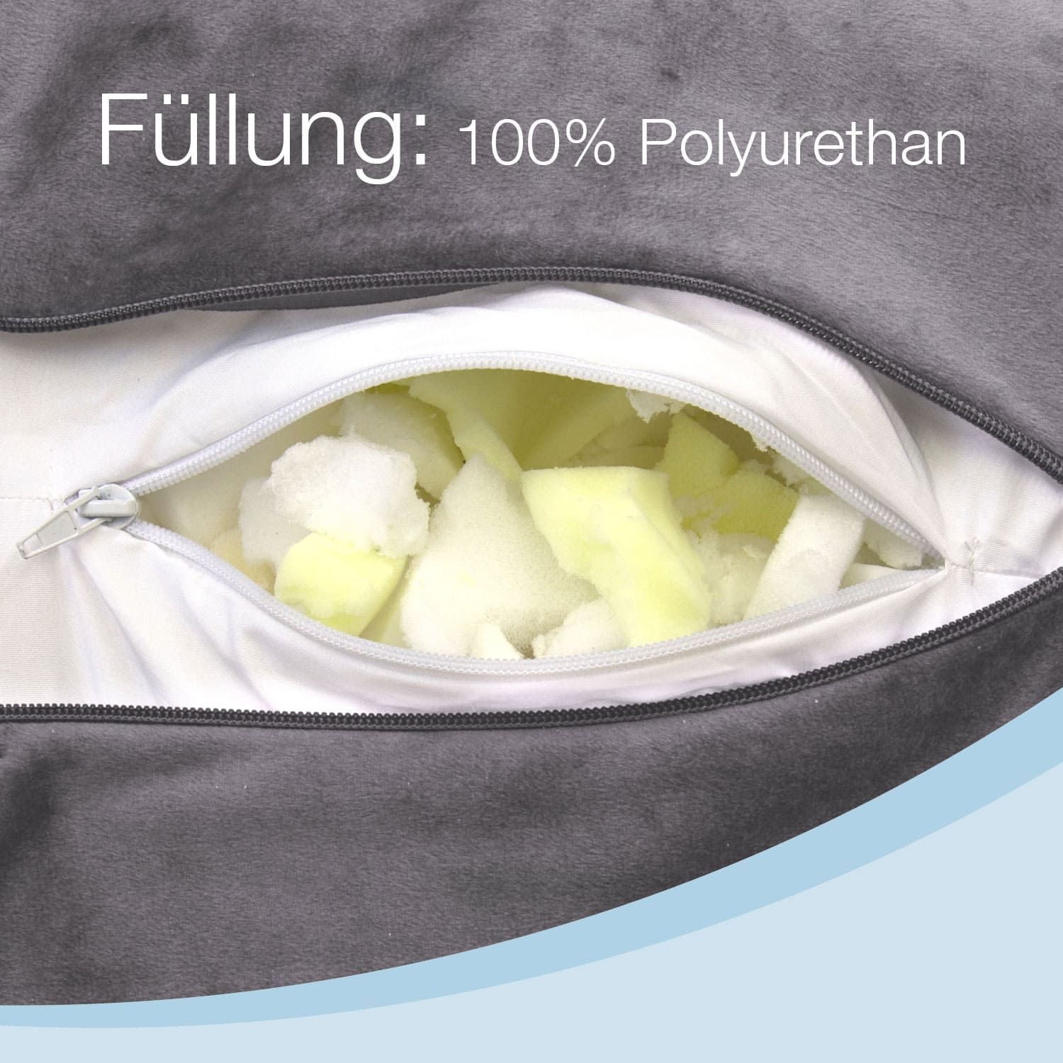 ELONEO Rückenkissen mit Armlehnen für Bett & Sofa waschbarer & abnehmbarer Bezug