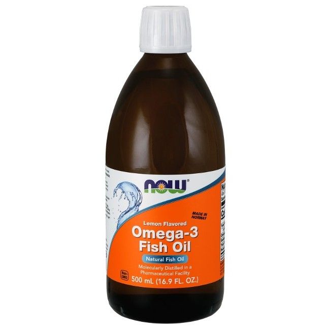 Now Foods Omega-3 Fischöl flüssig 16,9 fl oz (500 ml) mit Zitronengeschmack