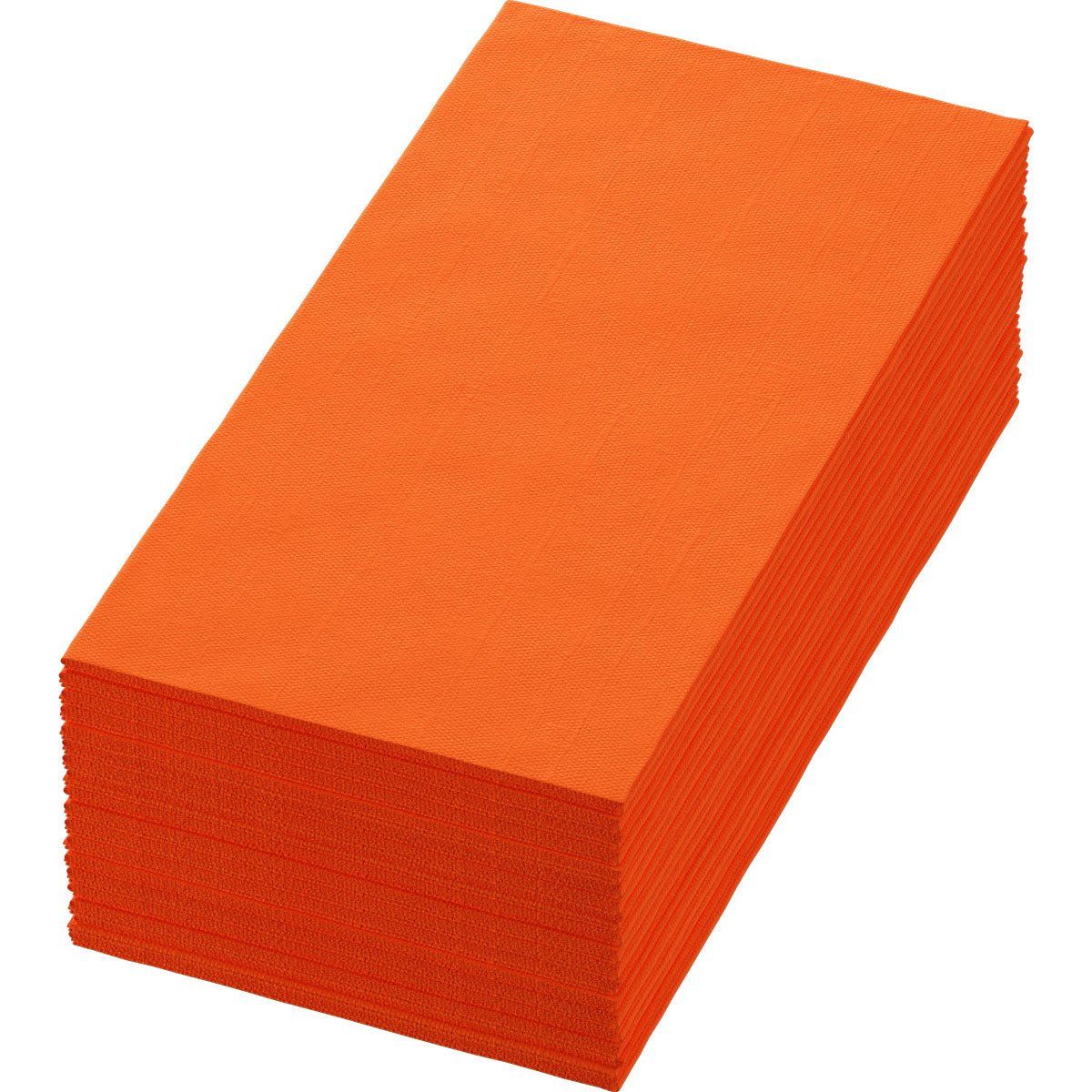 5x Zelltuchservietten 40 x 40 3-lagig 1/8 Buchfalz Sun Orange