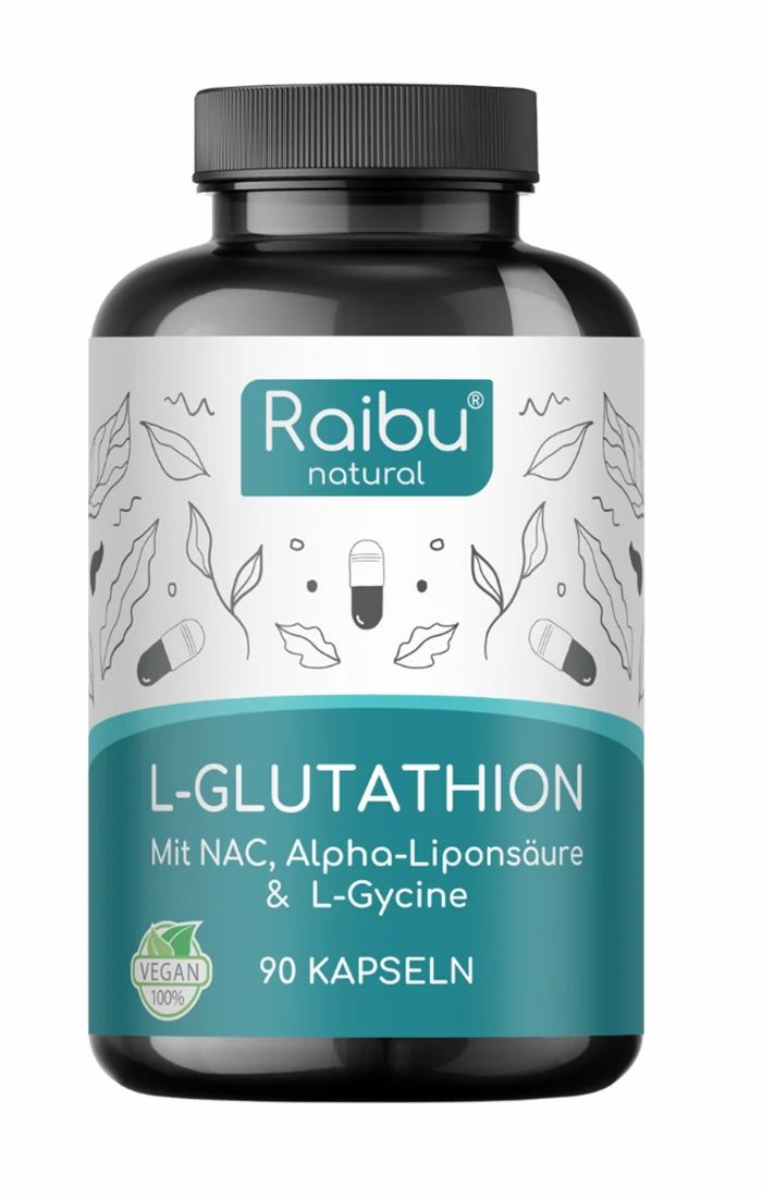 RAIBU L-Glutathion Kapseln Hochdosiert - mit NAC, Alpha-Liponsäure & L-Glycin