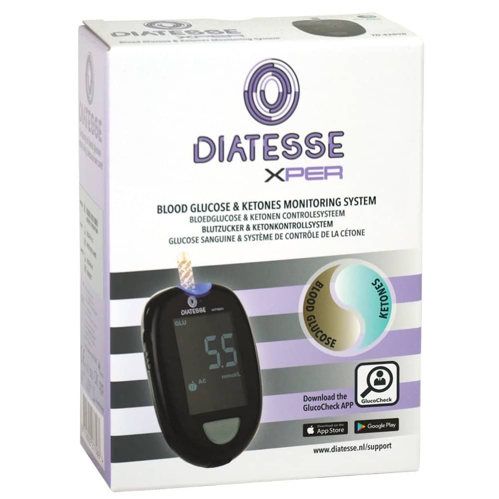 Diatesse XPER Ketonmessgerät Starter-Set - für Zuhause - Schnellergebnis - mmol/l