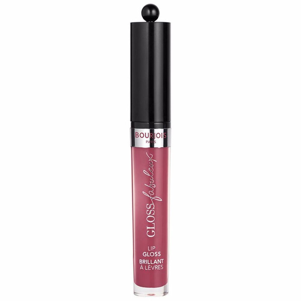 Lipgloss in einer transparenten Tube mit schwarzem Deckel. Aufschrift: Gloss Fabuleux, Lip Gloss, Brillant à Lèvres. Farbe: 08 Berry Talented.