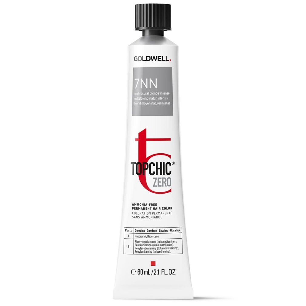 Goldwell, TopChic Zero, ammoniakfreies, permanentes Haarfärbemittel, 7NN Mid Natural Blonde Intense