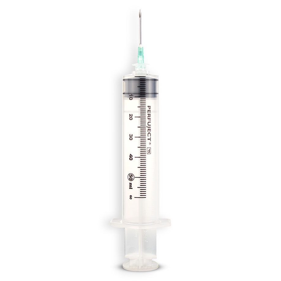 Dispomed PERFUJECT Pumpenspritze, Luer Lock mit Kanüle