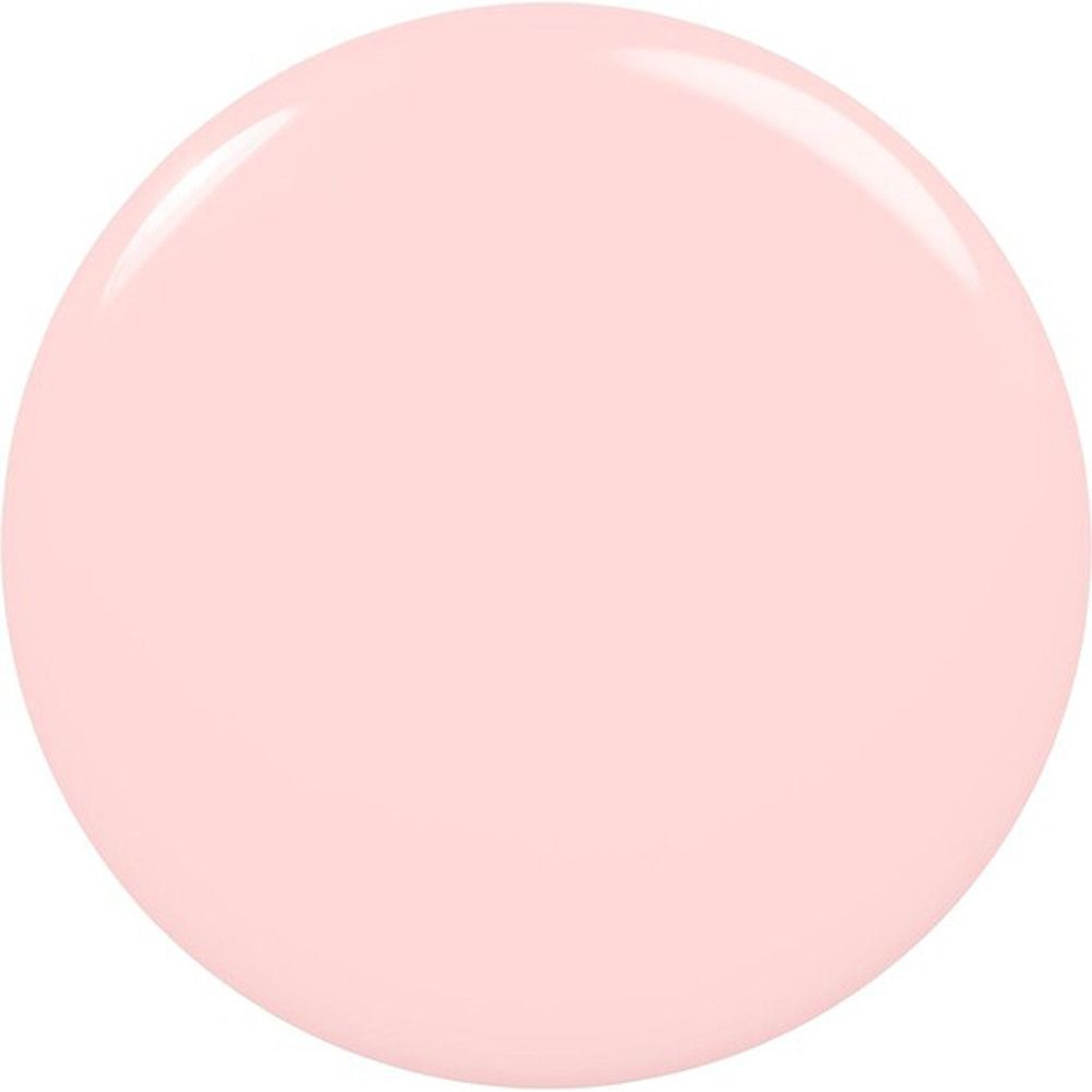 Runder Farbmuster-Chip in zartem Rosa.