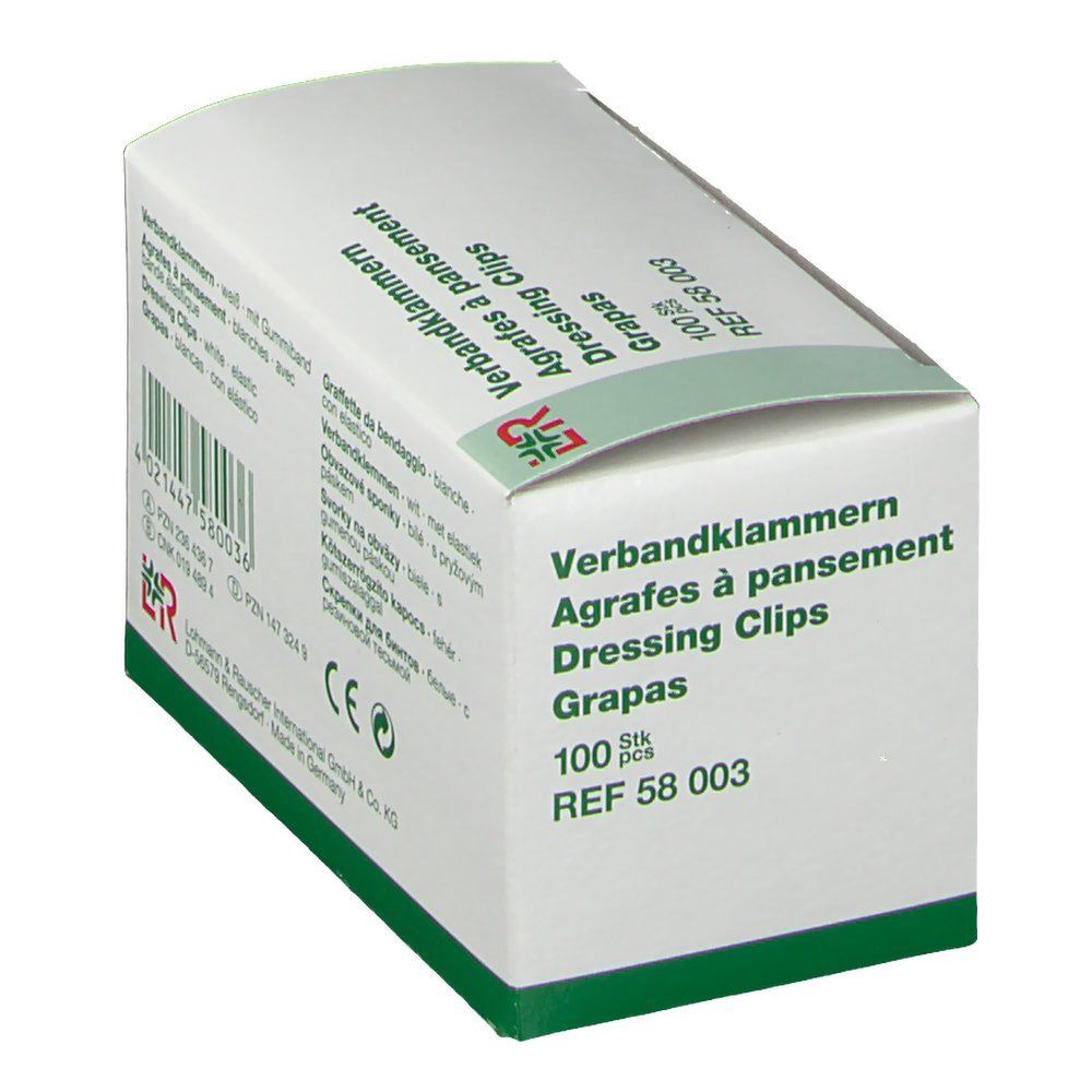 Verbandklammern weiss