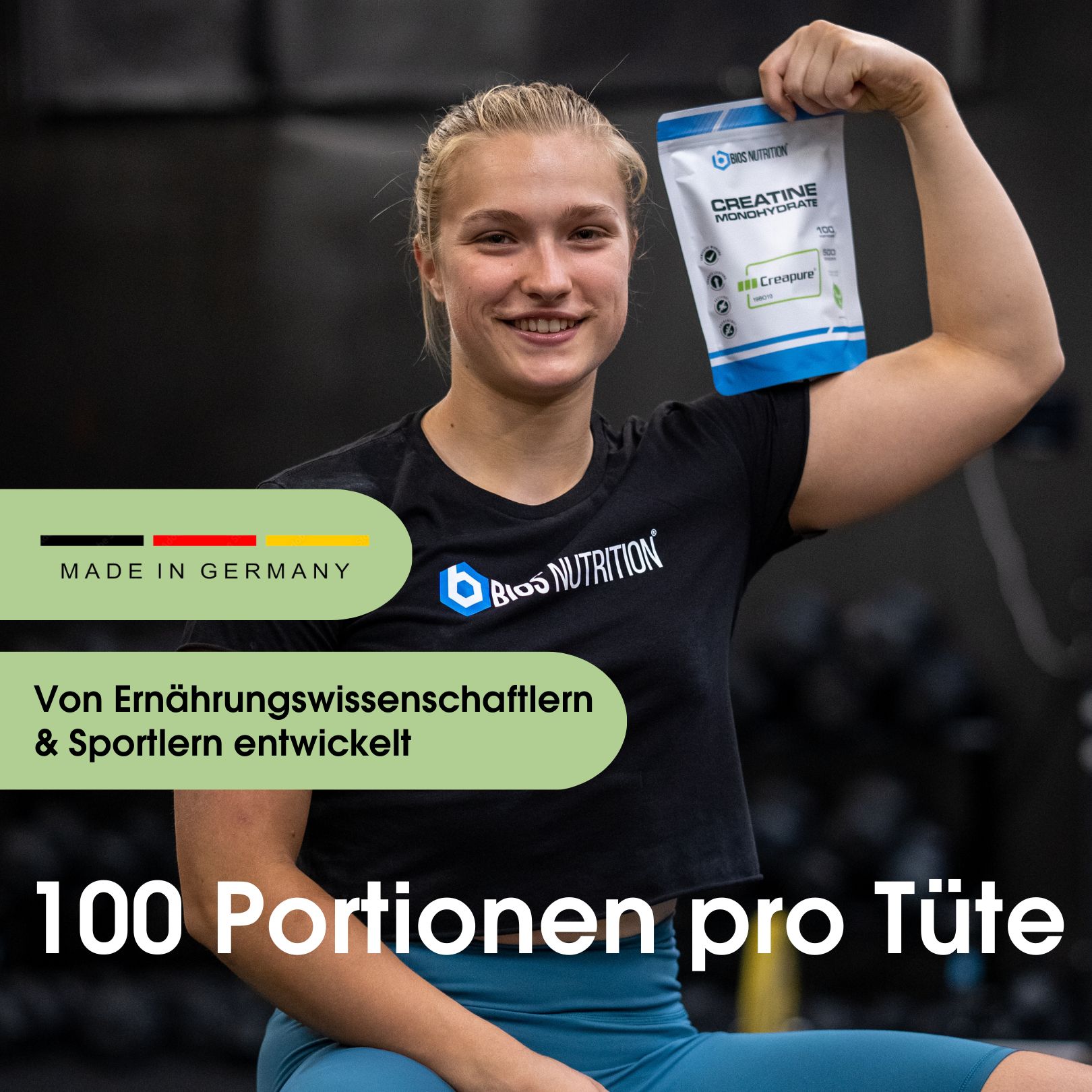 Bios Nutrition Creatin Monohydrat Pulver - 100% reinstes CREAPURE