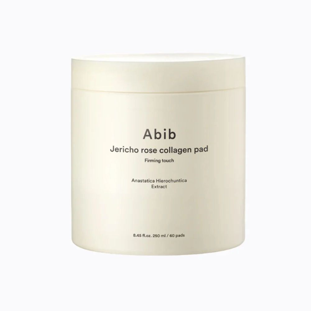 Abib Jericho Rose Collagen Pad Behälter mit 60 Pads, straffende Wirkung, mit Anastatica Hierochuntica Extrakt.