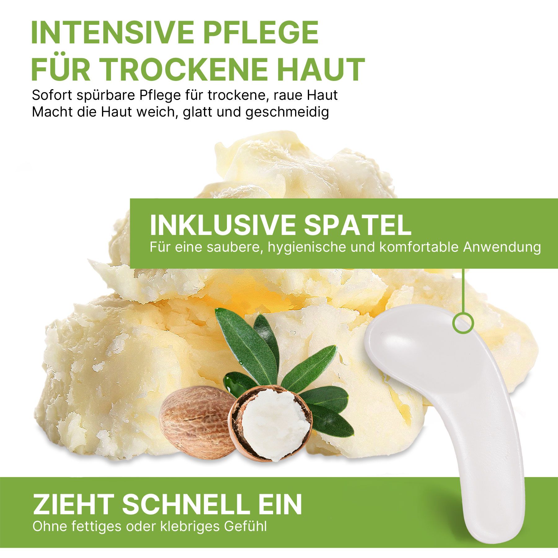 P-beauty Körpercreme Shea Butter 100% Rein Naturbelassener für die Hautpflege