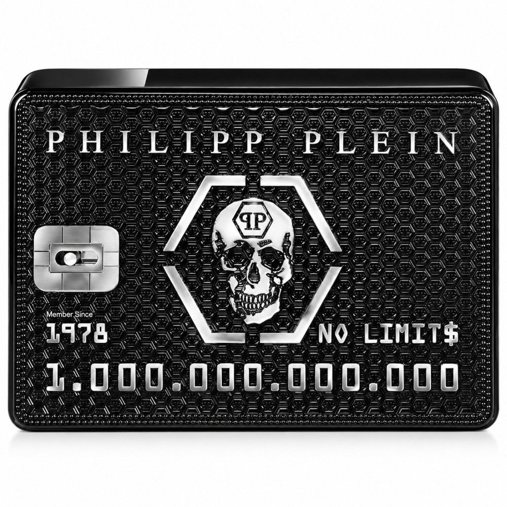 Philipp Plein No Limit$ Eau de Parfum Flakon im Kreditkartenformat.