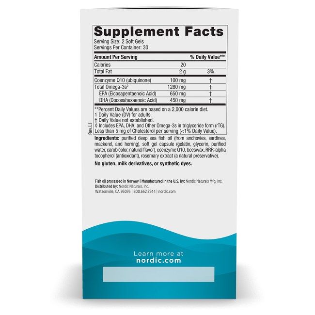 Nordic Naturals Ultimate Omega + CoQ10 - Zitronengeschmack