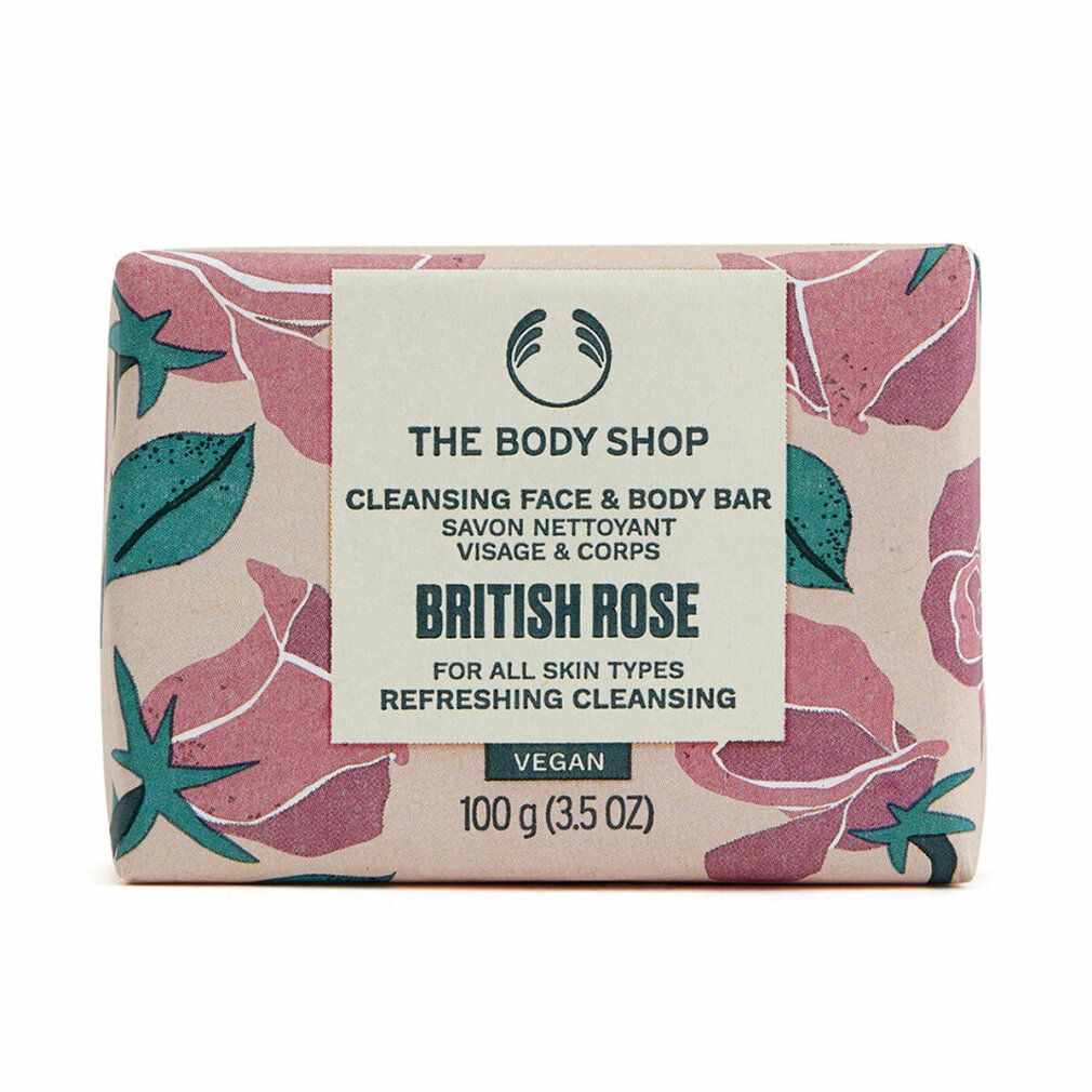 Feste Seife für Gesicht und körper British Rose (Cleansing Face & Body Bar)