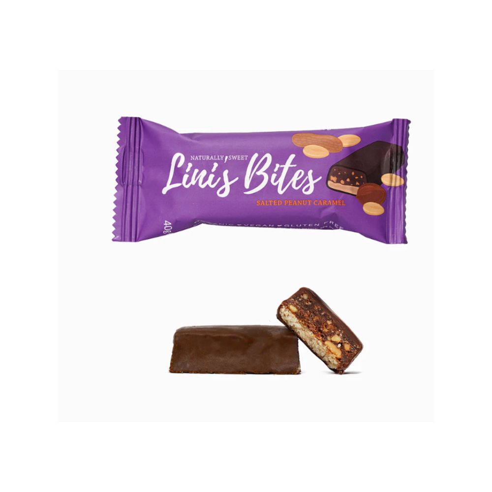 Lini's Bites Salted Peanut Caramel Bio Riegel Erdnuss Datteln