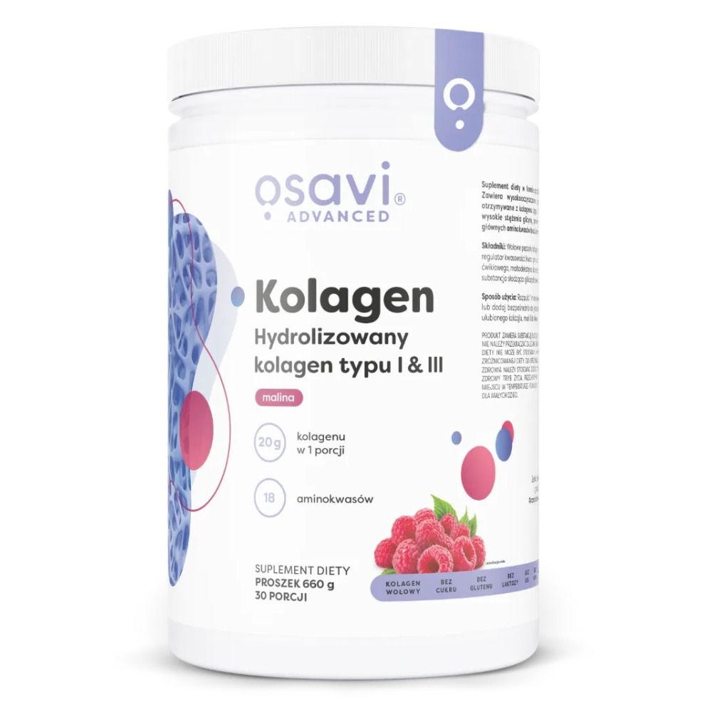 Osavi Hydrolysiertes Kollagen Typ I & III, Himbeere