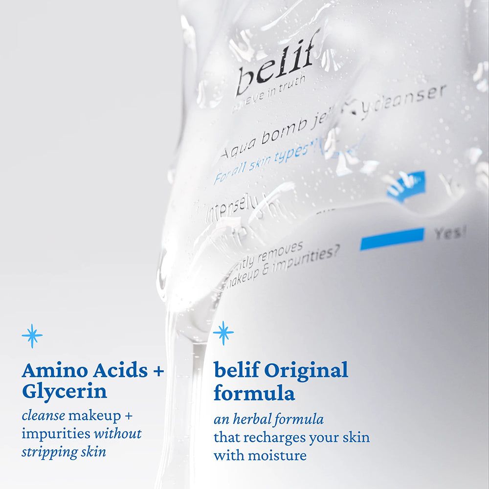 BELIF Aqua Bomb Jelly Cleanser – Reinigungsgel mit Aminosäuren und Glycerin