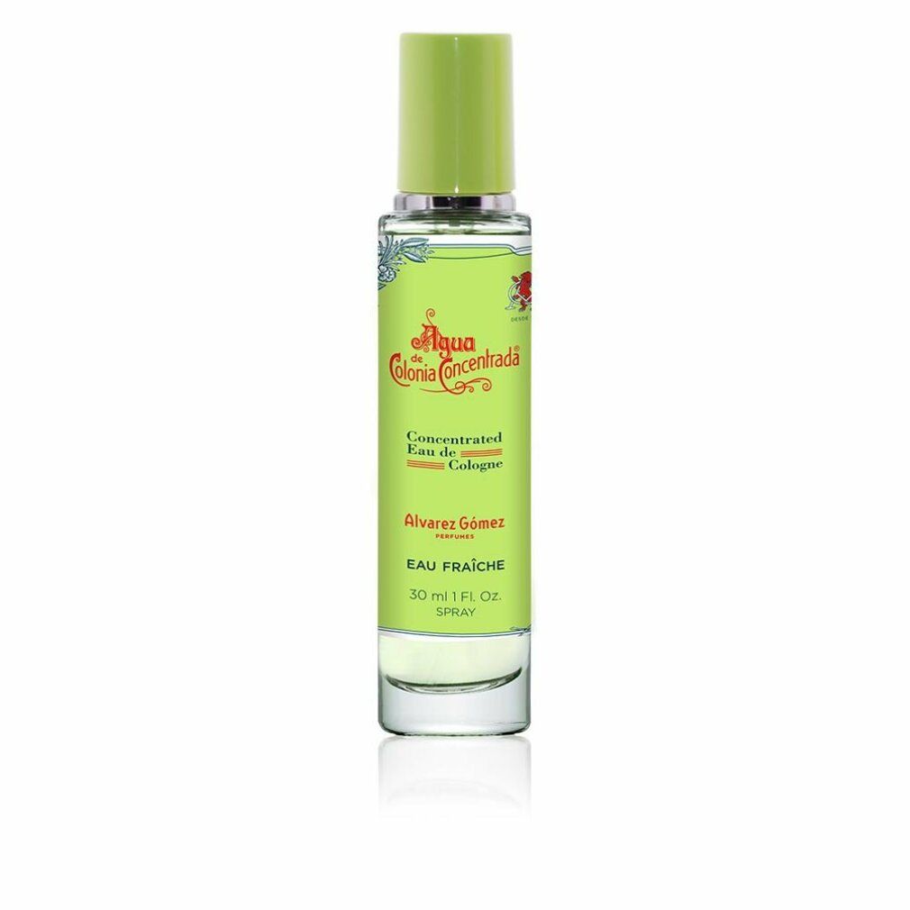 Alvarez Gómez Eau de Cologne Flakon, 30 ml 1 fl oz Spray, mit grünem Sprühkopf.