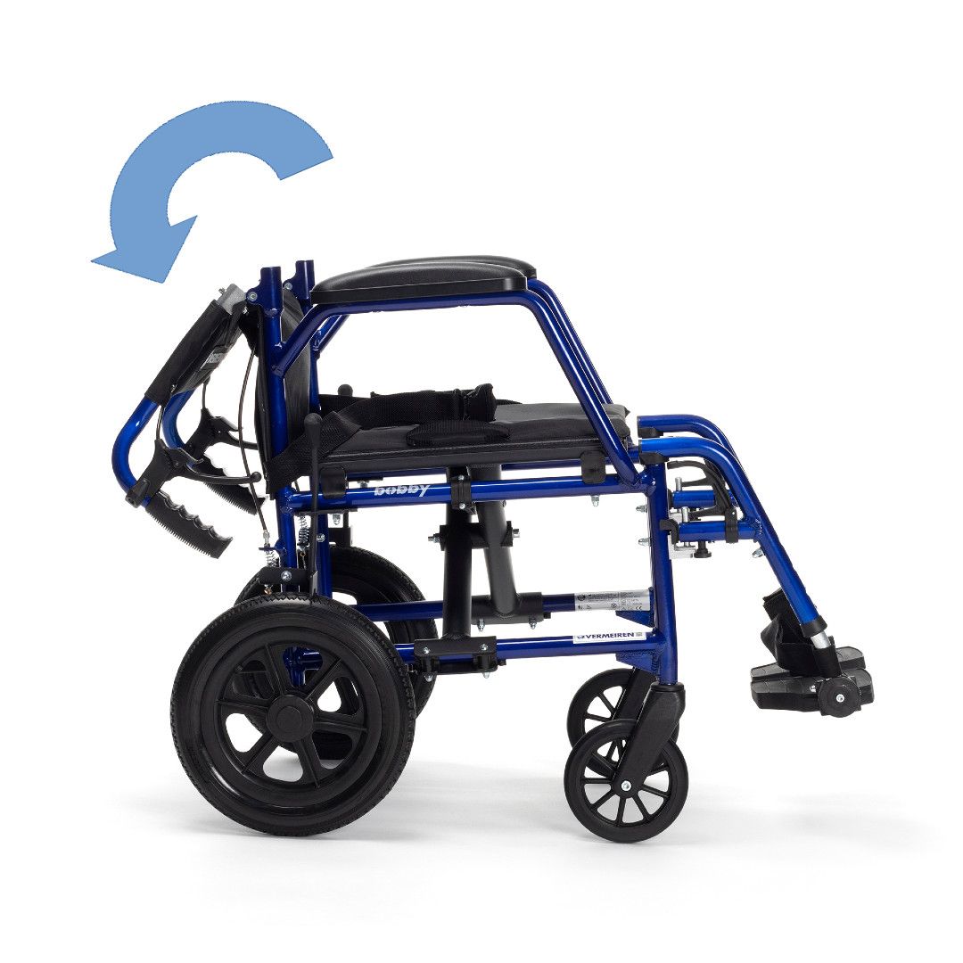 Vermeiren BOBBY Transportrollstuhl 42cm Sitzbreite, leichter Reiserollstuhl