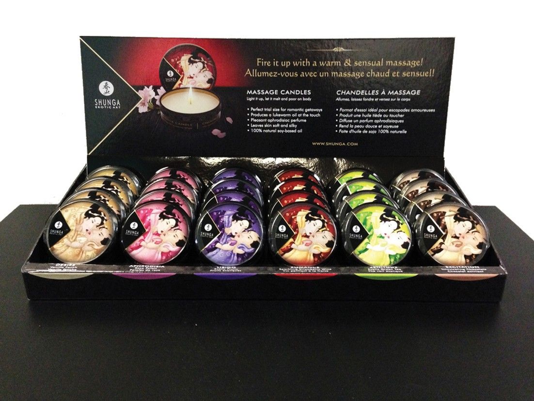 Shunga Erotic Art - Display - 24 Mini-Massagekerzen