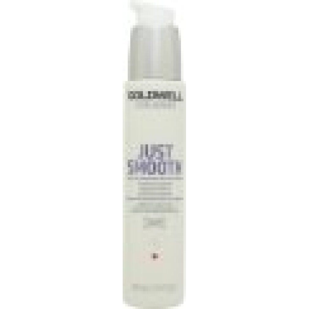Weißes Serum mit Pumpkopf. Aufschrift: Goldwell Dualsenses, Just Smooth. Enthält 6 Effekte Serum. 100ml/3.3 FL.OZ.
