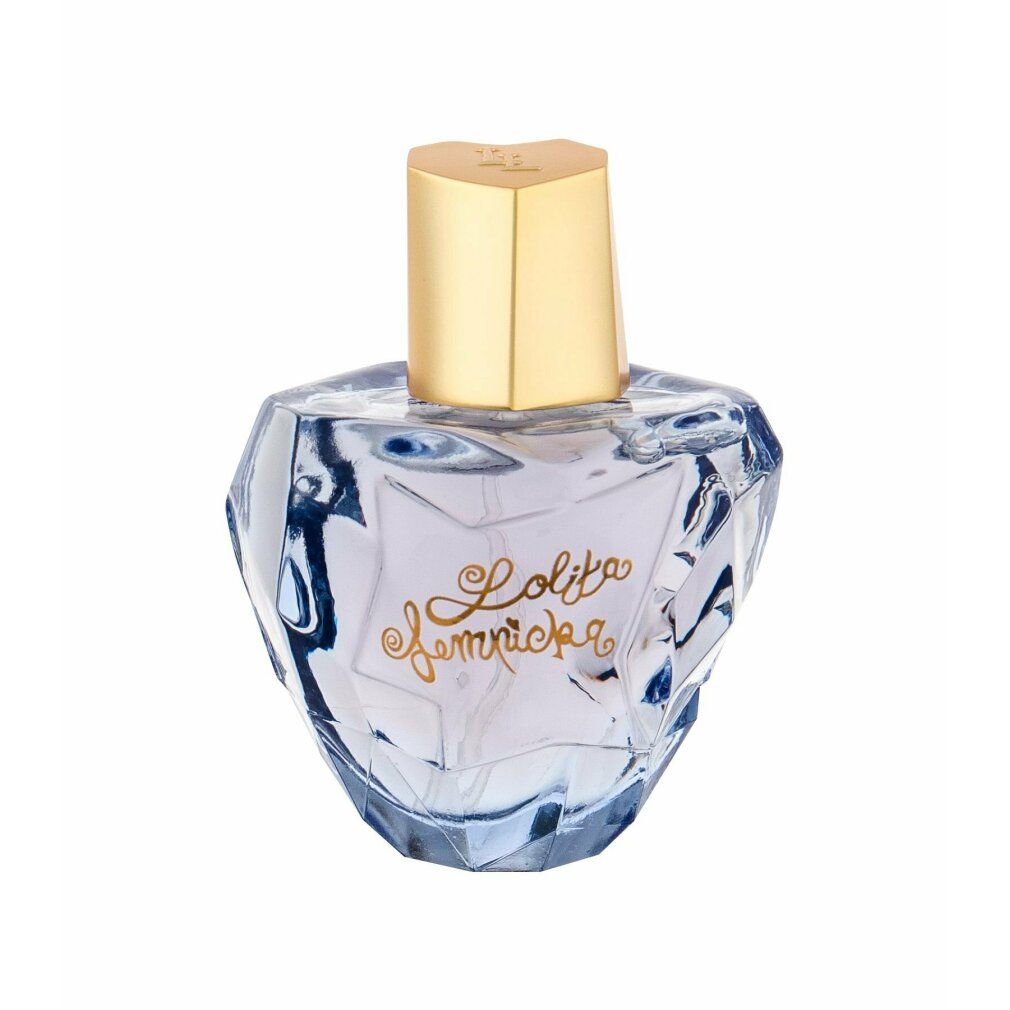 Blauer Flakon von Lolita Lempicka Eau de Parfum. Goldener Deckel. Sternförmiger Flakon.
