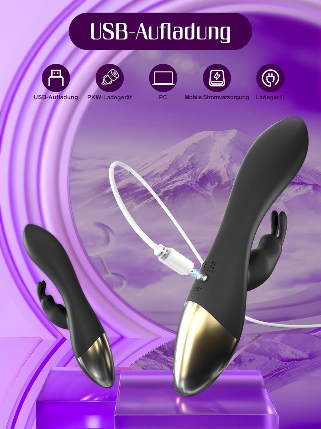 HIVEFUN Diloschwanz G Punkt Vibrator Schwarz