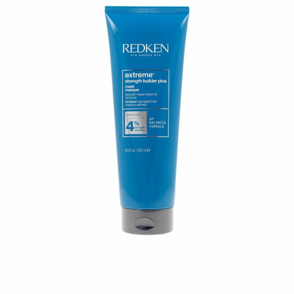 Blaue Tube mit Produktnamen und Text. Enthält 250 ml. Marke: Redken.