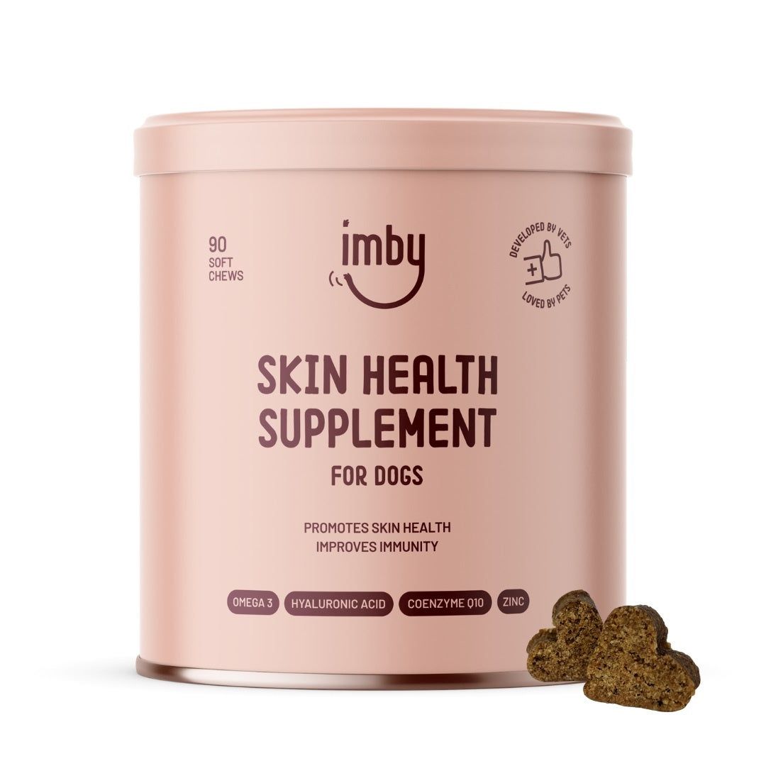 Imby Skin Health Supplement für Hunde, 90 Weichkautabletten.