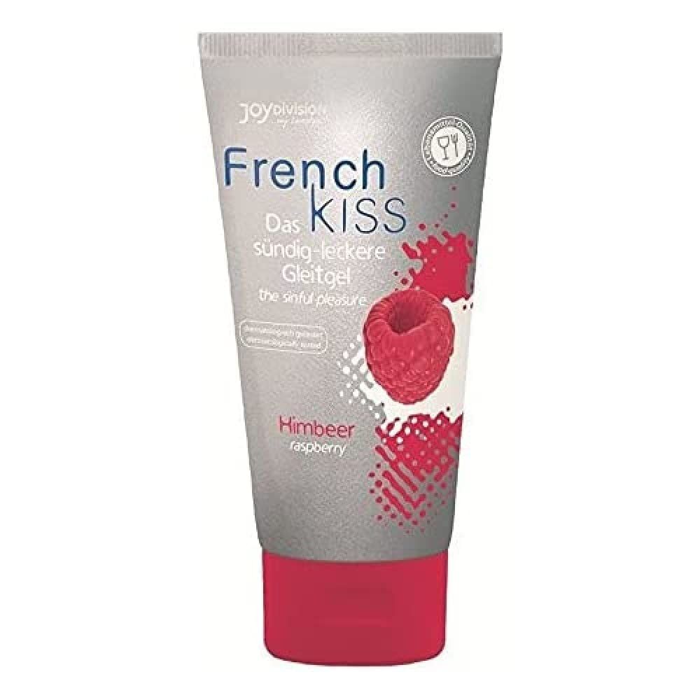 JOYDIVISION French Kiss Himbeer Gleitgel Tube mit Himbeere-Motiv.