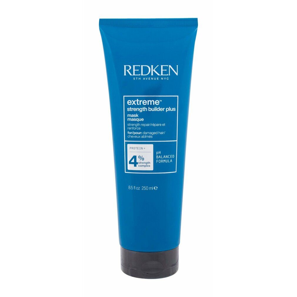 Blaue Tube mit Produktnamen und Text. Enthält 250 ml. Marke: Redken.