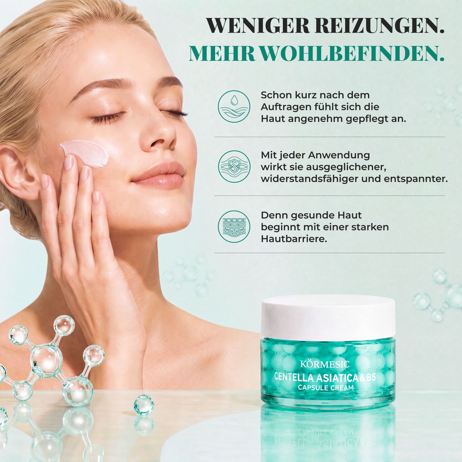KORMESIC Gesichtscreme Centella Asiatica B5 Kapselcreme Beruhigend