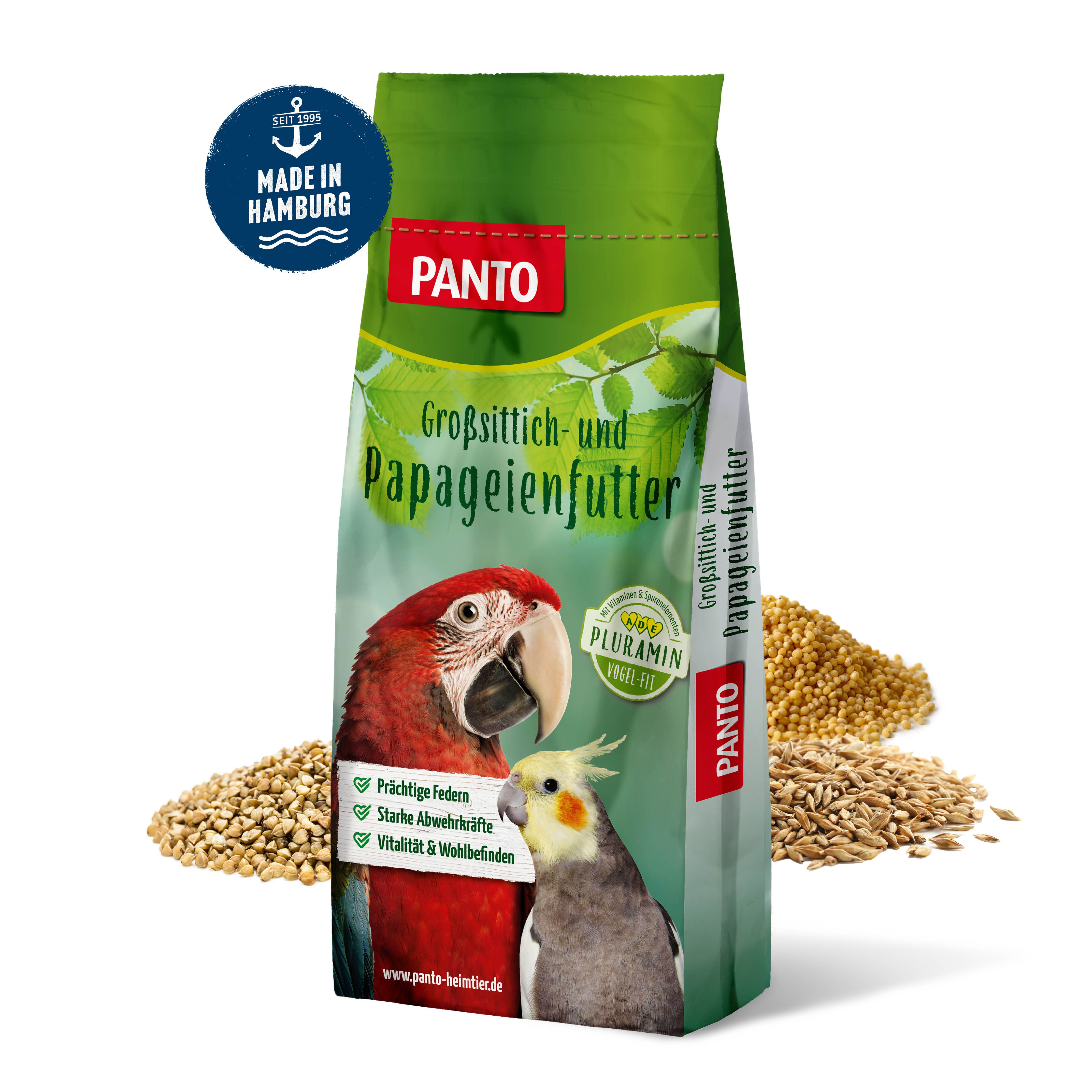PANTO® Großsittichfutter Spezial mit Pluramin® (ohne Sonnenblumenkerne)