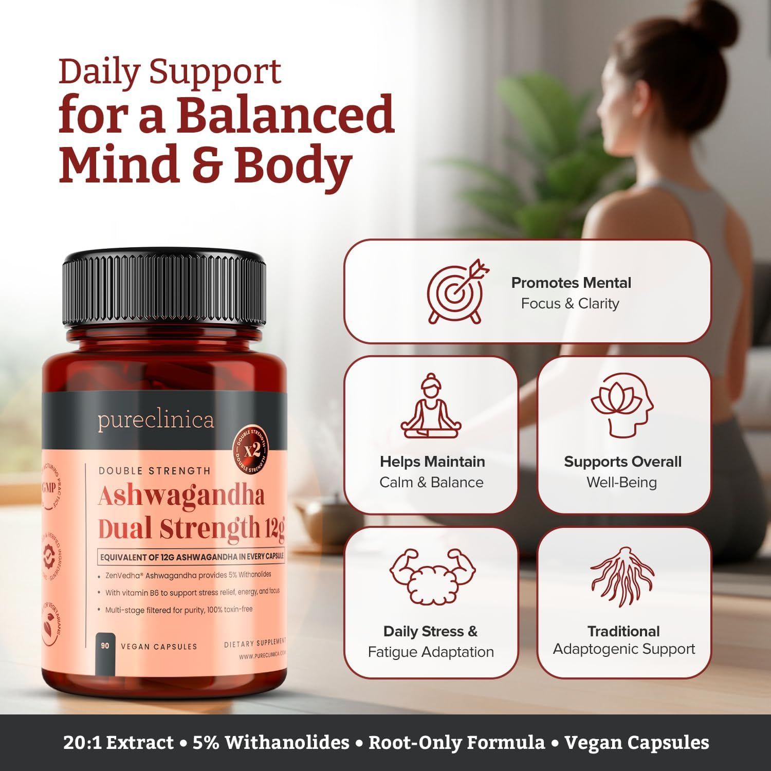 pureclinica Ashwagandha Kapseln