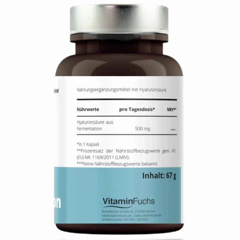 Hyaluron Kapseln von VitaminFuchs