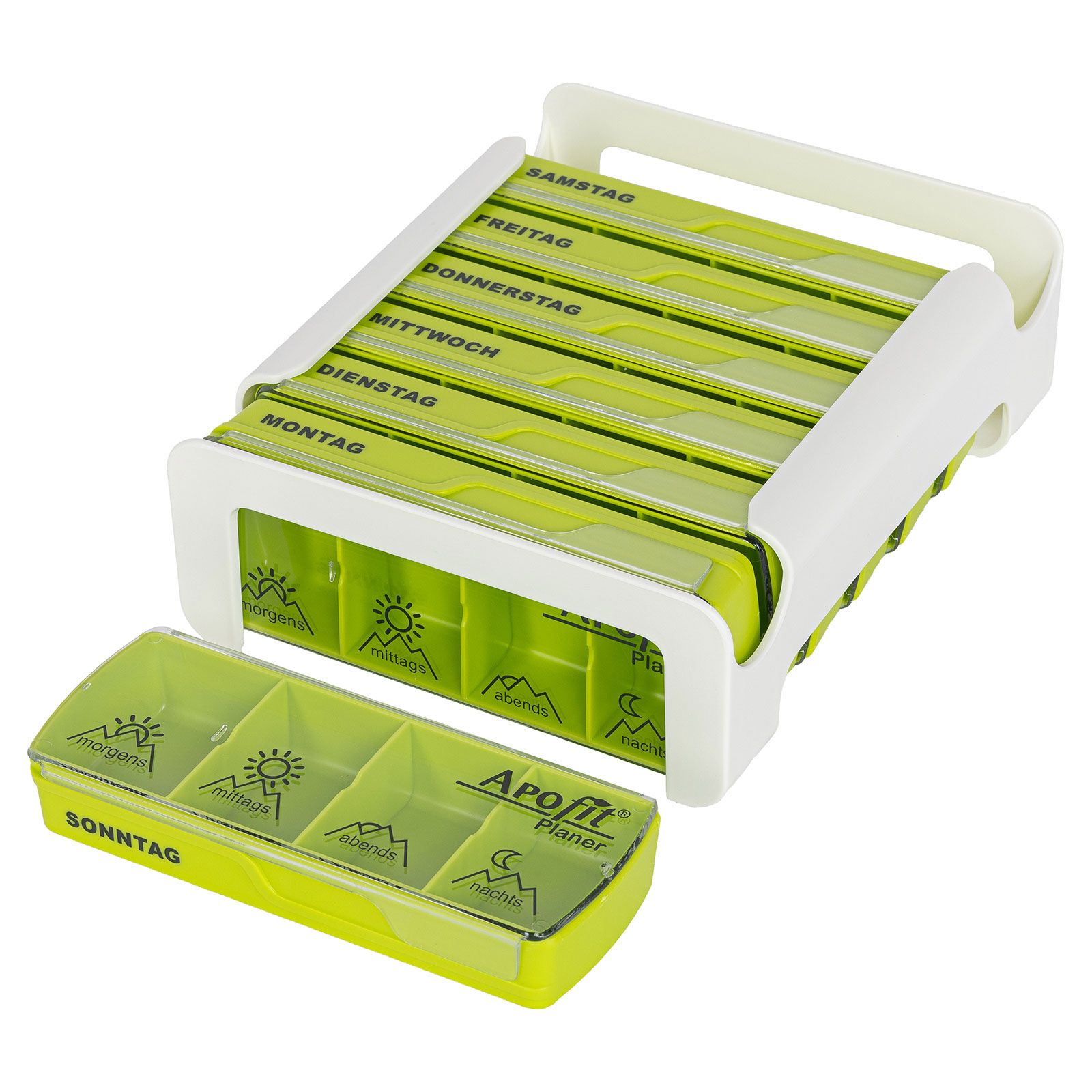 APOfit Wochendispenser 7 Dosierer Planer grün