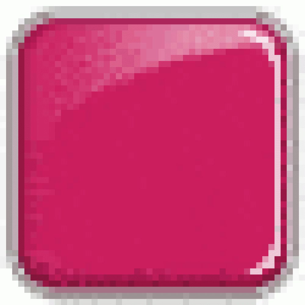 Quadratische, pinkfarbene Farbprobe mit abgerundeten Ecken.