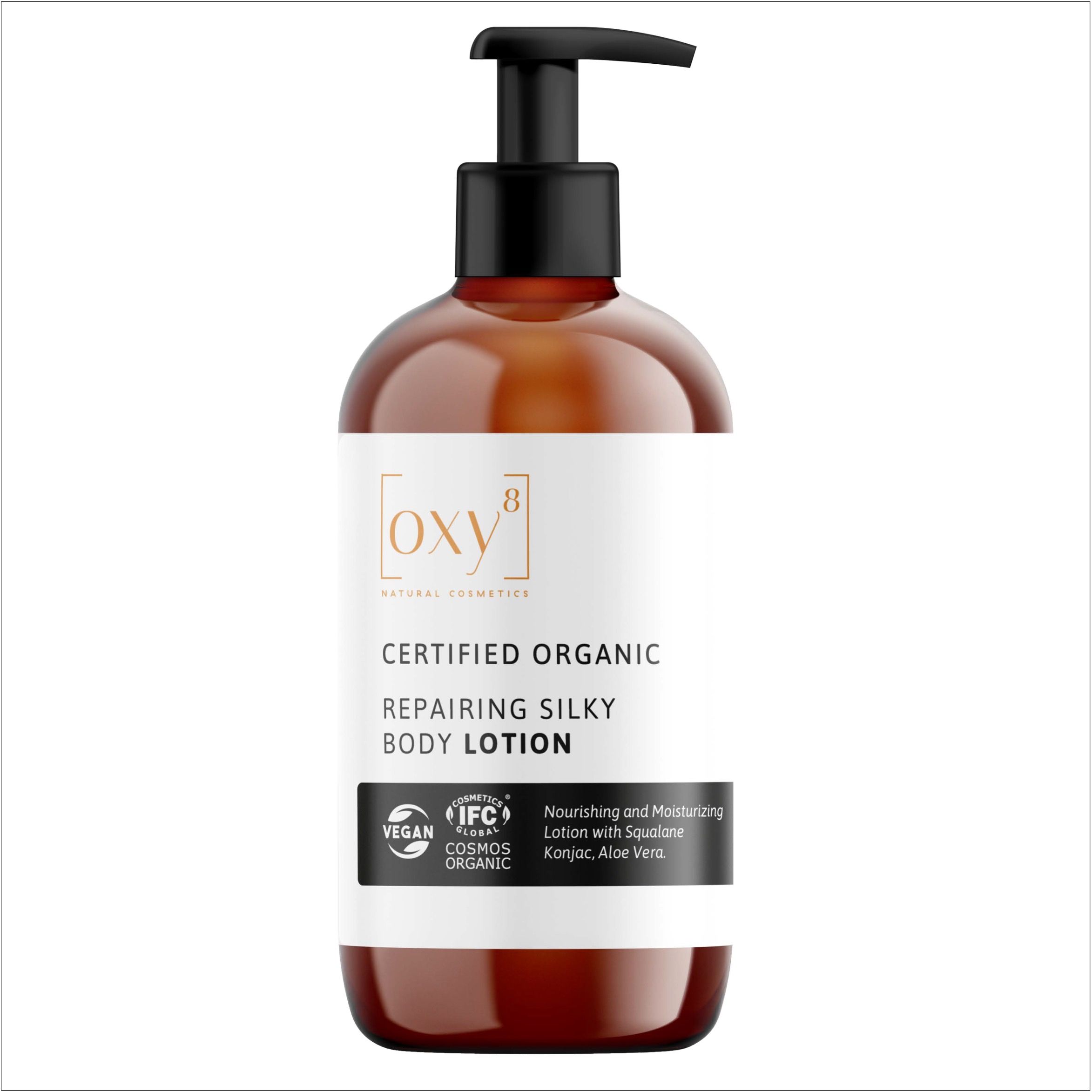 oxy8 Naturkosmetik REPAIRING SILKY BODY LOTION  Anti Aging-Beruhigt auch Neurodermitis & Psoriasis