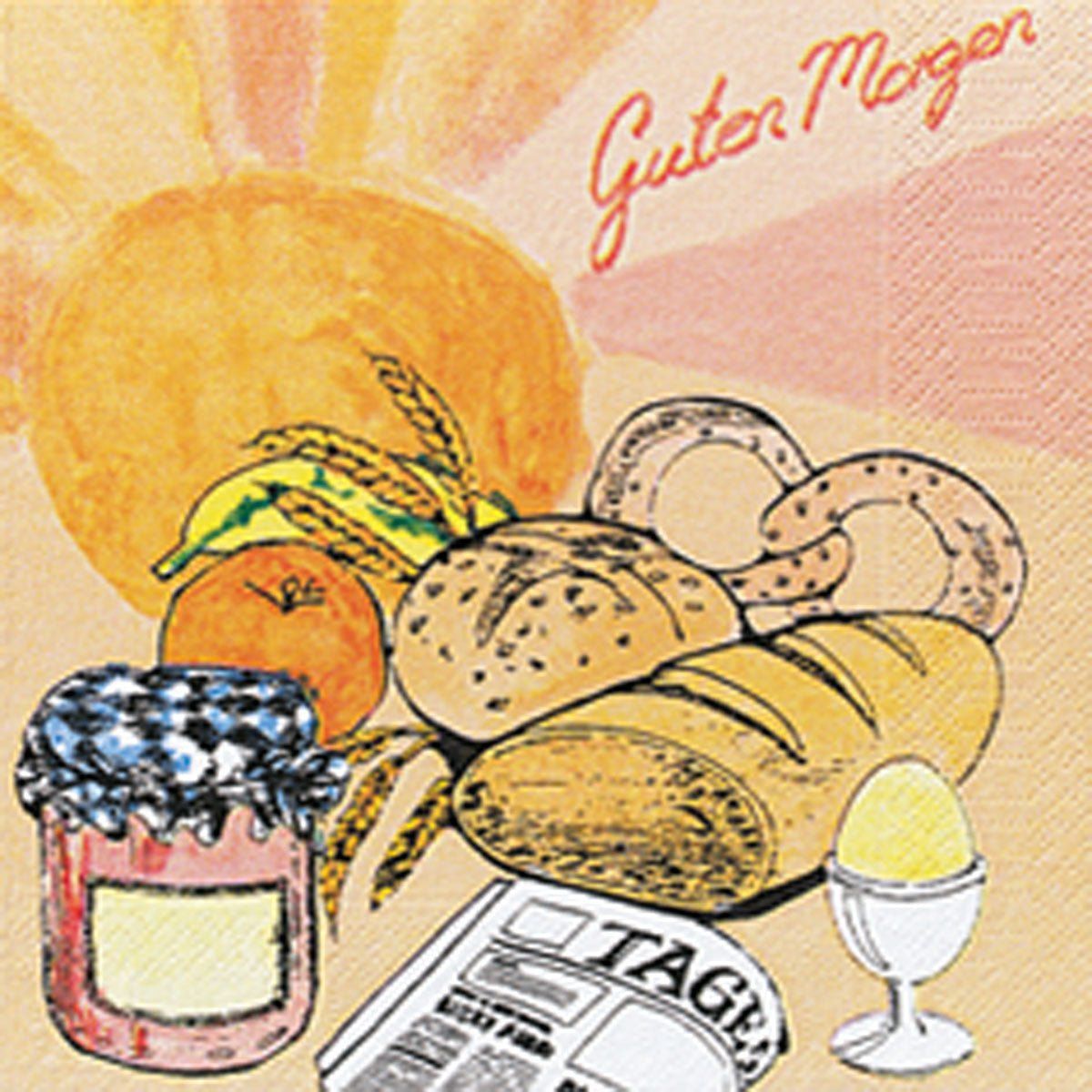 4x Zelltuchservietten 33 x 33 3-lagig 1/4 Falz Ein schöner Tag