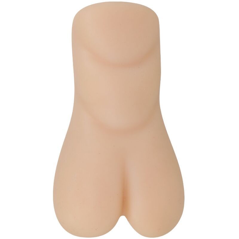 Beige Masturbator. Form eines Körpers. Glatte Oberfläche.