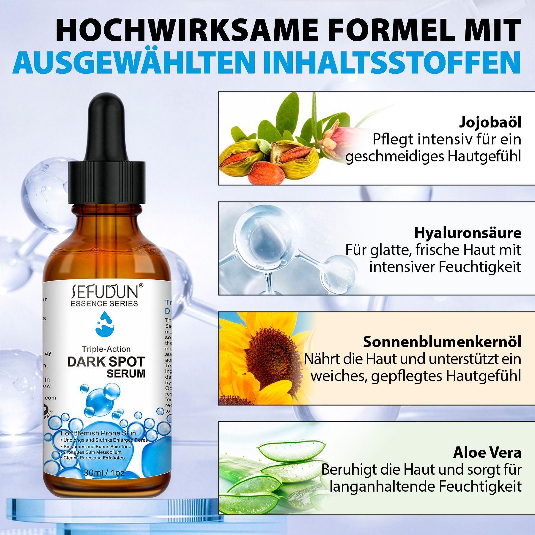 SEFUDUN Niacinamide Gesichtsserum gegen Pigmentflecken Dark Spot