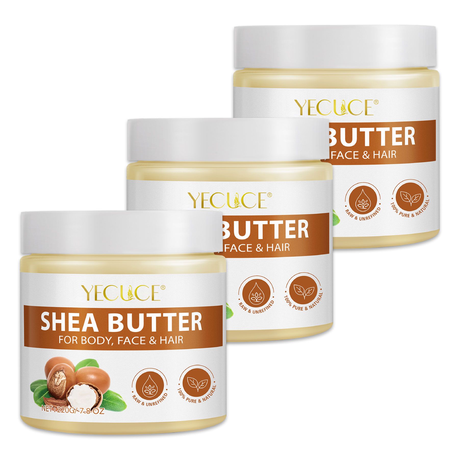 P-beauty Körpercreme Shea Butter 100% Rein Naturbelassener für die Hautpflege
