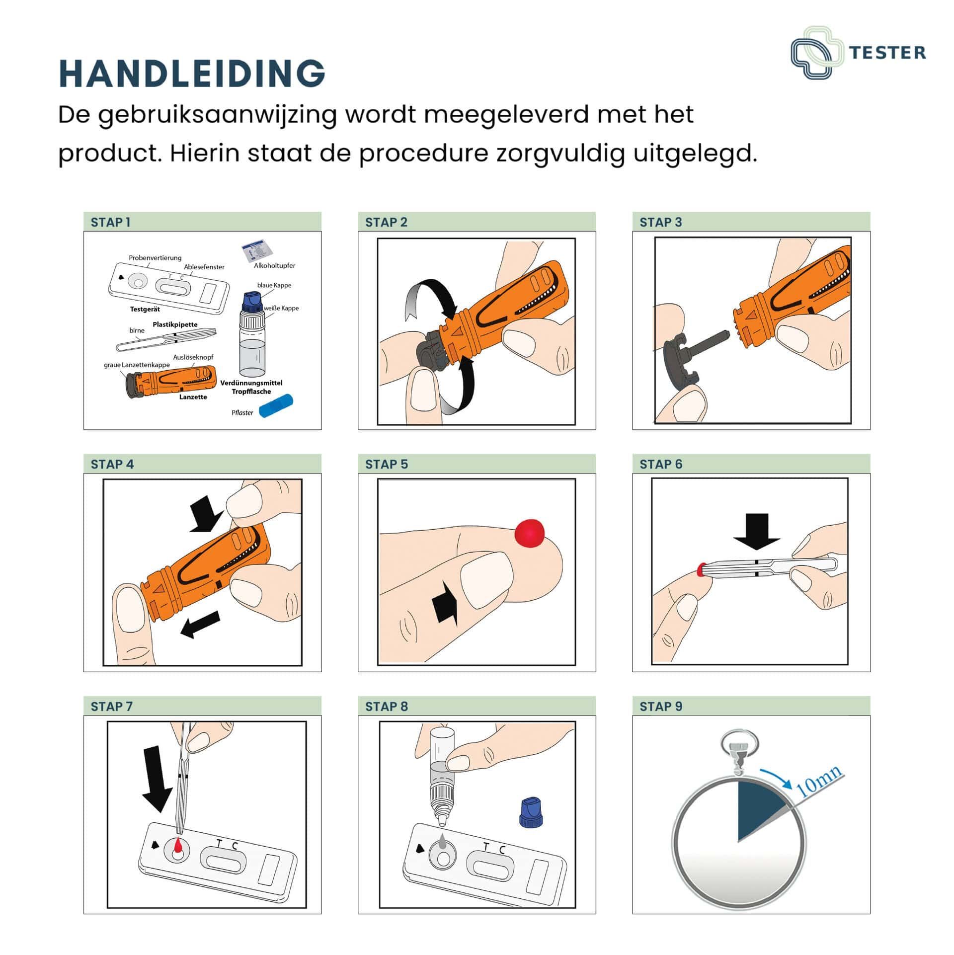 Tetanus-Test - Tetanus Antikörper für Zuhause - CE-zertifiziert - The Tester