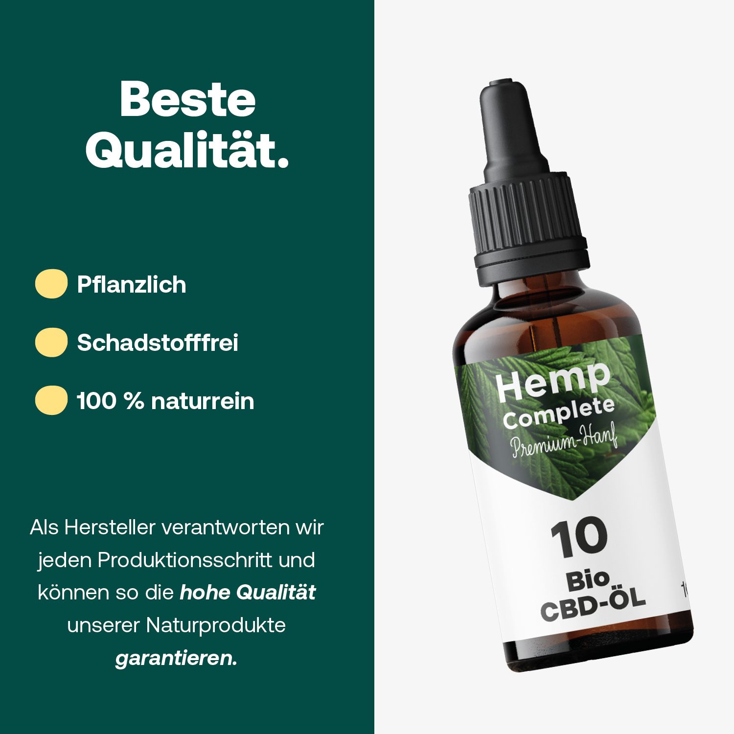 Bio CBD Öl 10 Vollspektrum Hanf-Tropfen Hemp-Complete®