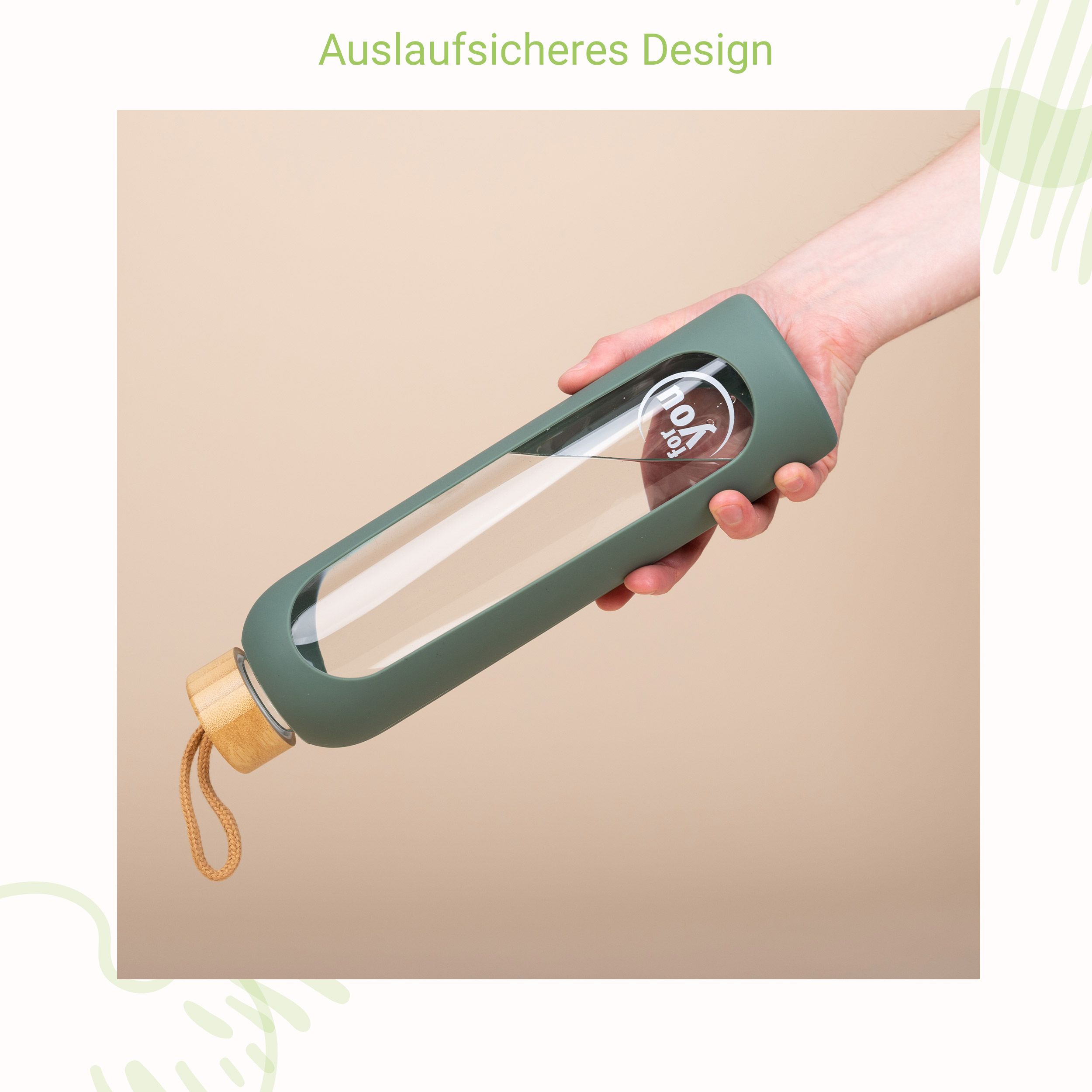 for you Nachhaltige Trinkflasche Dreierpack