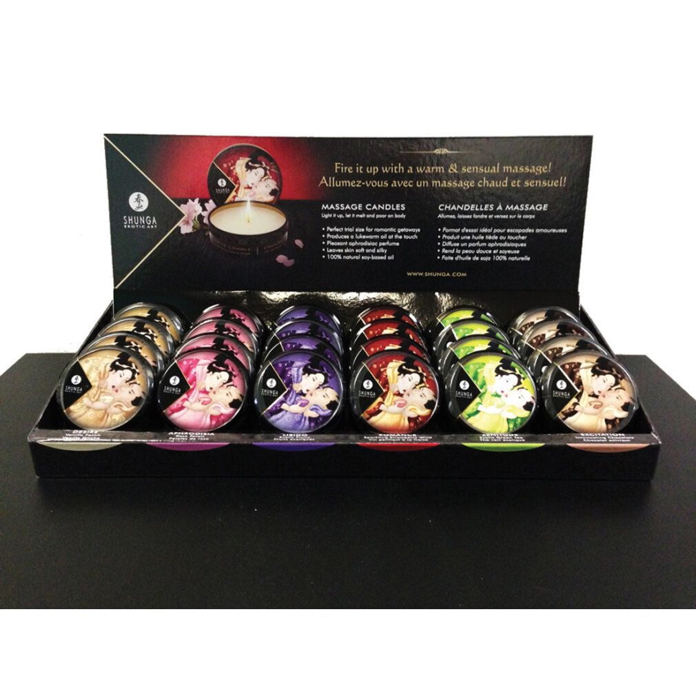 Shunga Erotic Art - Display - 24 Mini-Massagekerzen