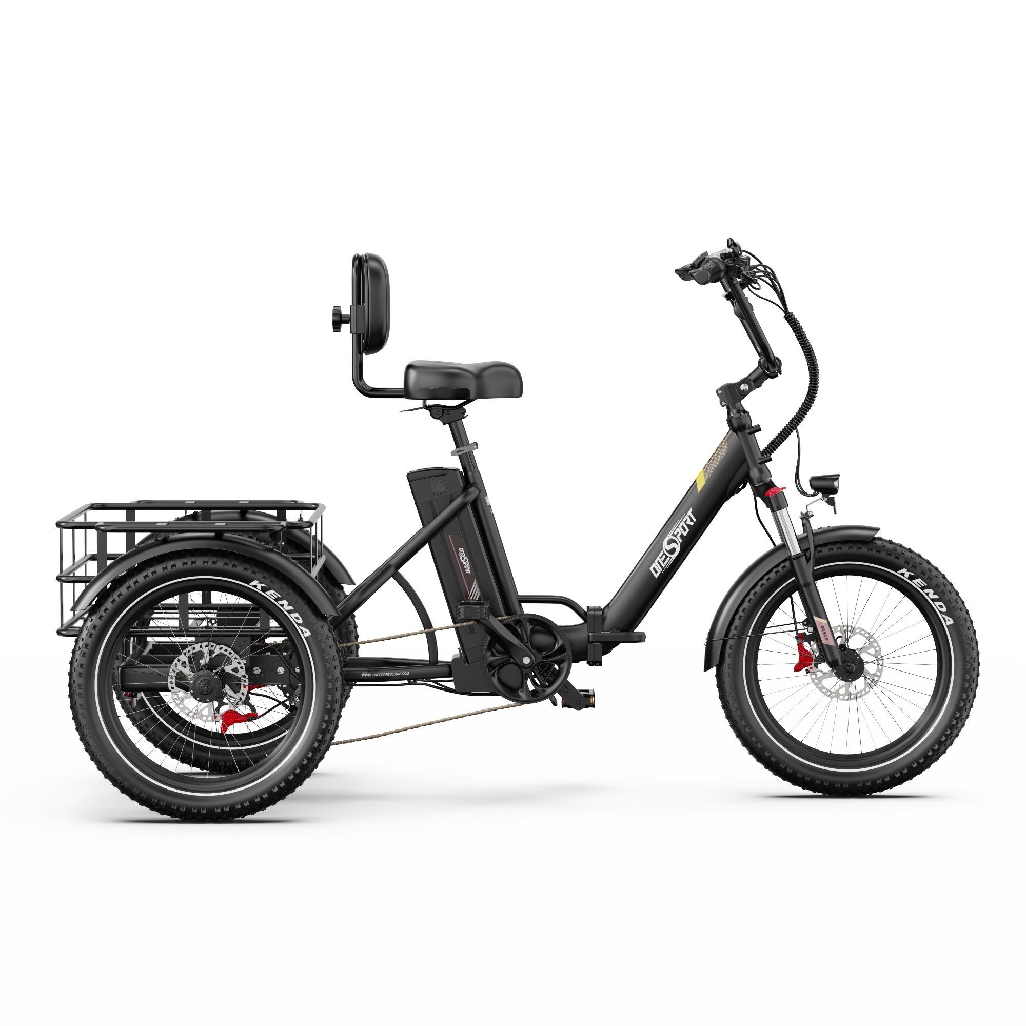 ONESPORT OT30 PRO E-Trike Lastenrad mit 500-W-Motor und 48-V-18-Ah-Akku