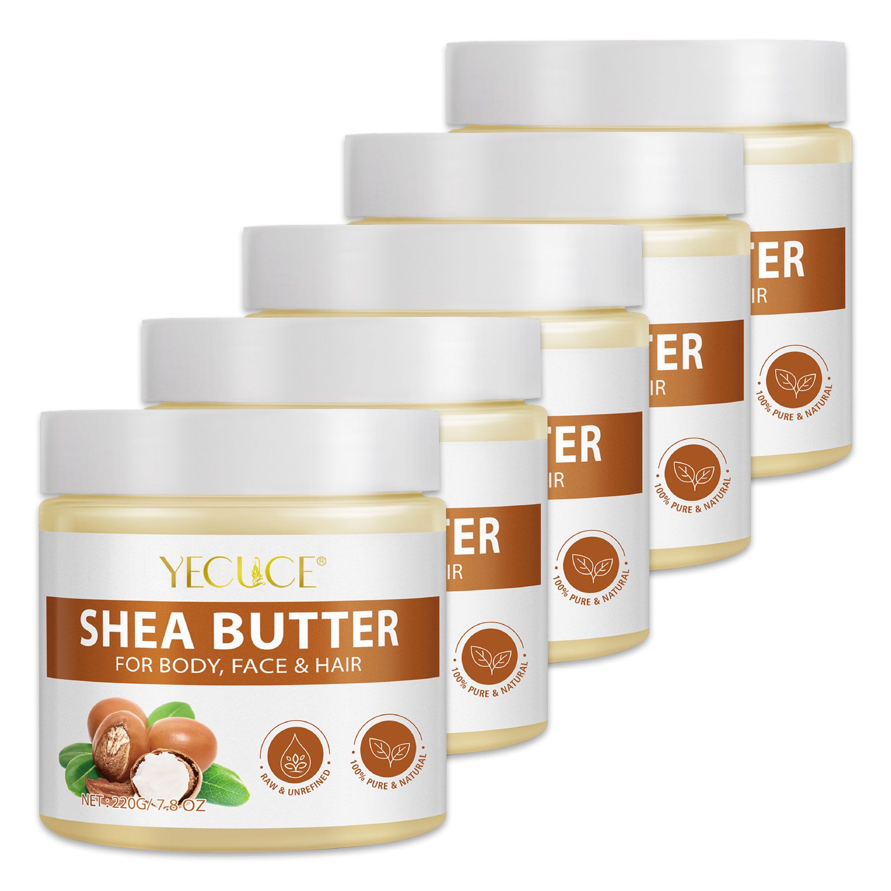 P-beauty Körpercreme Shea Butter 100% Rein Naturbelassener für die Hautpflege