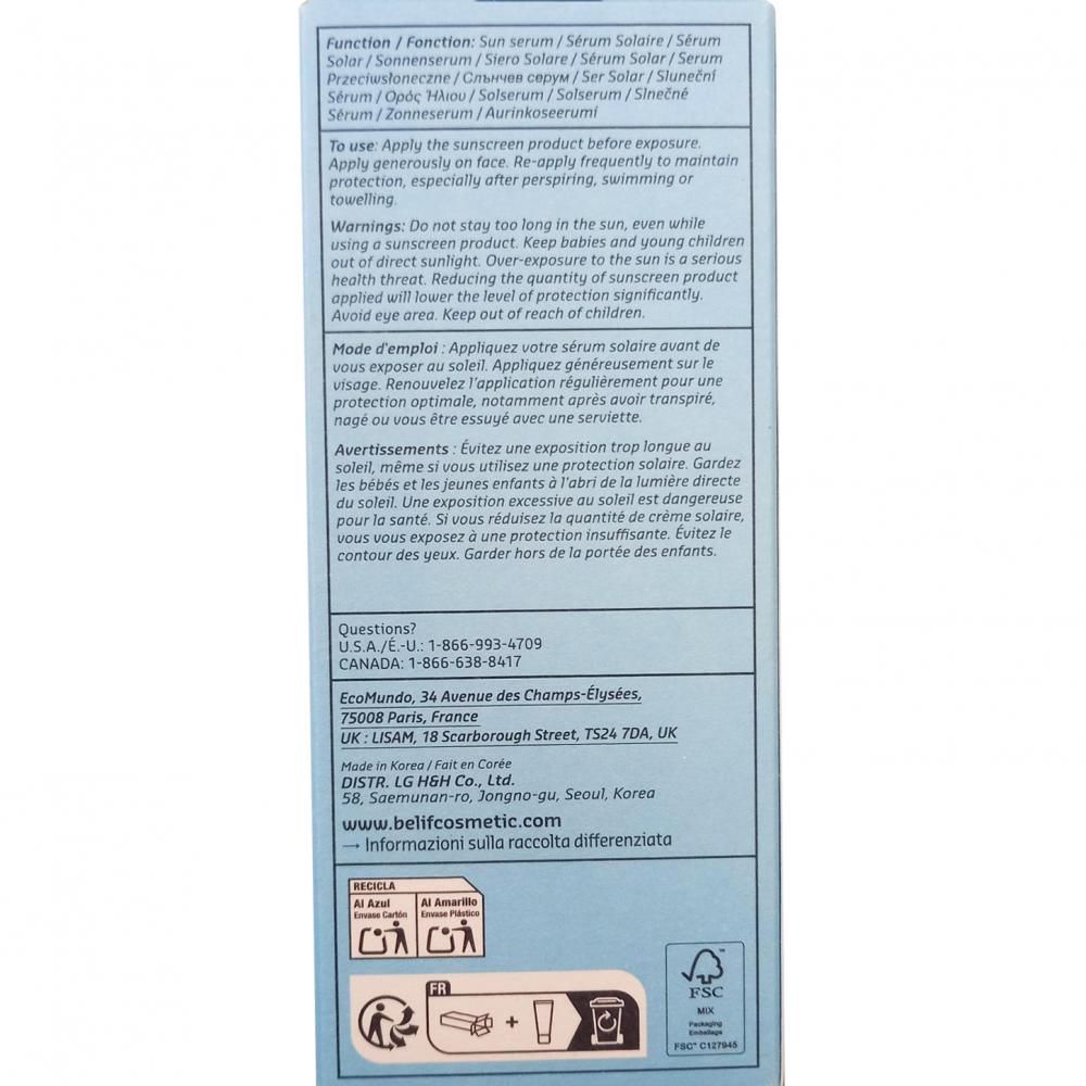 BELIF Super Drops Hydrating Sun Serum SPF 50+ – feuchtigkeitsspendender Sonnenschutz